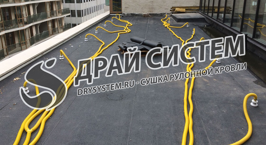 Услуги по просушке рулонной наплавляемой кровли