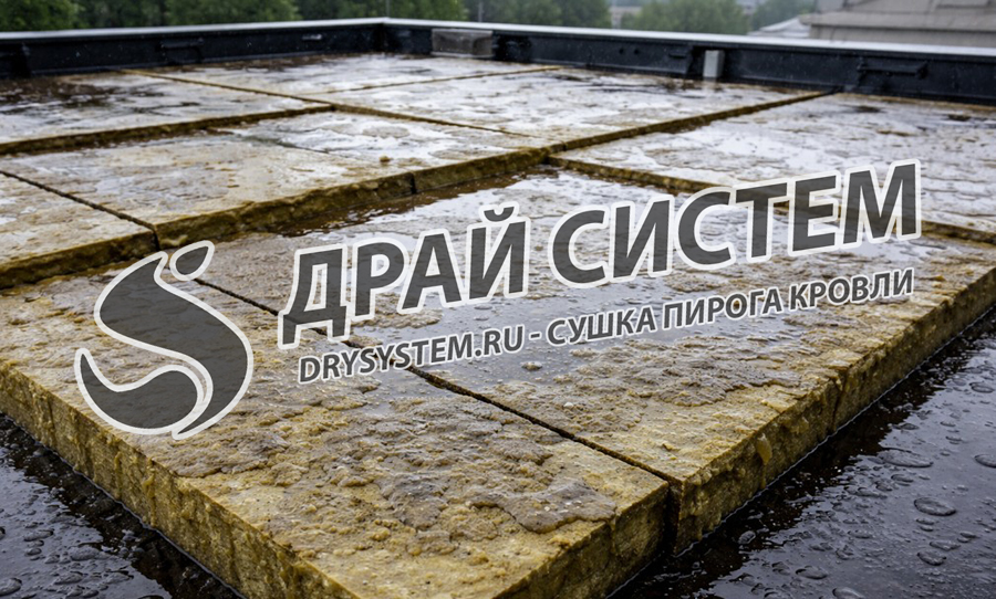 Просушка кровли. Решение проблемы с мокрой минватой в плоской крыше